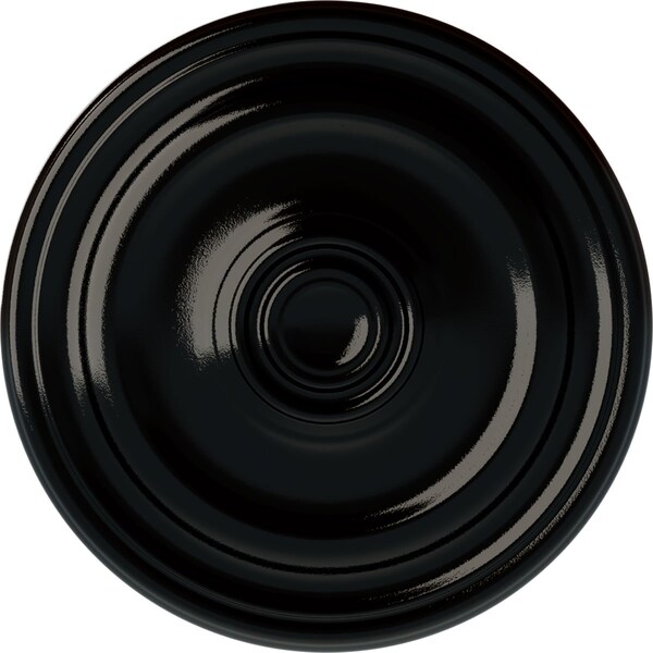 Ekena Millwork Kepler Traditional Ceiling Medallion (For Canopies up to 3 3/4"), 15 7/8"OD x 1 1/2"P, Black Pearl CM16KPBPS - main